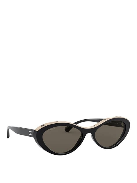 chanel cat eye sunglasses black|chanel cat eye sunglasses 2022.